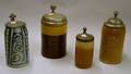 Four German Pewtermounted Stoneware Tankards