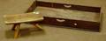 Primitive Wooden Stool and a George III Walnut Dovetailconstructed Butlers Tray
