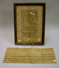 Framed 1817 Roebecah Symmes Charlestown Needlework Sampler and an Unframed 1814 Marietta N Treat Needlework 