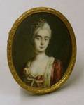 Miniature Portrait on Ivory of an 18th Century Lady