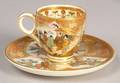 Japanese Satsuma Stoneware Cup and Saucer