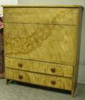 Grain Painted Blanket Chest over Two Long Drawers