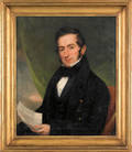 American oil on canvas portrait of a gentleman ca 1840