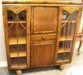 1930s English Oak Dropfront DeskBookcase