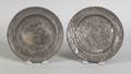 Rare pair of Baltimore pewter plates ca 1805