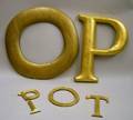 Five Carved Giltwood Signage Letters