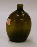 Olive Green BlownMolded Glass Eagle and Cornucopia Pint Flask