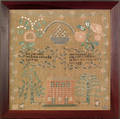 Pennsylvania silk on linen sampler early 19th c