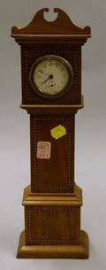 Inlaid Mahogany Miniature Grandfather Clock