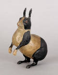 Carved and painted figure of a rabbit attributed to John Reber Southeastern Pennsylvania late 19th c