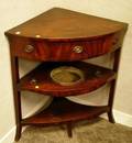 Late George III Mahogany and Mahogany Veneer Corner Chamberstand