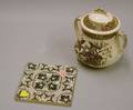 Wedgwood Transfer Decorated Tile and a Transfer Beatrice Pattern Covered Jar