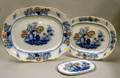 Two Davenport Orissa Pattern Ironstone Platters with a Pierced Insert