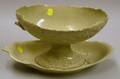 Wedgwood Drabware Vine Pattern Dessert Compote and Undertray