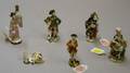 Six Small Continental Porcelain Figural Perfumes