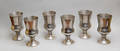 Set of six New England pewter chalices attributed to Roswell Gleason earlymid 19th c