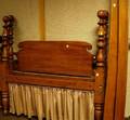 Country Classical Pine and Cherry Turned Post Bed