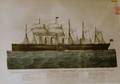 Framed Currier  Ives Lithograph of the Steamship Great Eastern