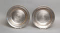Pair of Philadelphia pewter Love plates late 18th c