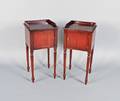 Pair of Regency style mahogany end tables
