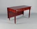 Sheraton mahogany drop leaf dining table