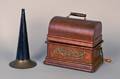 Edison phonograph with an oak case
