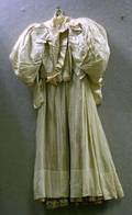 Edwardian Cream Silk Satin and Crepe TwoPiece Day Dress