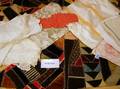 Four 19th Century Crazy Quilts and Three Boxes of Assorted Table Linens