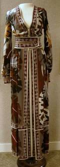 Emilio Pucci LongSleeved Vneck Silk Dress