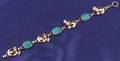 Retro 14kt Bicolor Gold and Black Opal Composite Bracelet
