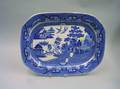 English Blue and White Transfer Decorated Staffordshire Platter