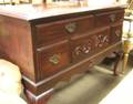 Queen Anne Style Carved Mahogany and Mahogany Veneer Lowboyform Blanket Cedar Chest