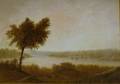 Framed 19th Century American School Oil on Canvas Hudson River School Landscape