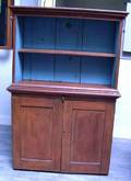Childs Country Stained Pine Twopart Cupboard