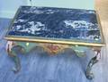 Shaw Furniture Co Rococostyle Marbletop Paint Decorated Low Table