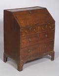 English Georgian Provincial Oak Diminutive Slantlid Desk