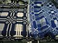 Two Blue and White Wool Coverlets