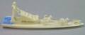 Small Eskimo Carved Ivory Dog Sledding Figural Group