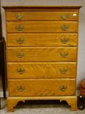 Chippendalestyle Birch SixDrawer Tall Chest