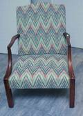 Federalstyle Upholstered Carved Mahogany Lolling Chair