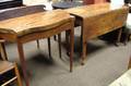 Federalstyle Mahogany Veneer Card Table and a Late Federal Birch Dropleaf Table