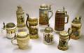 Nine Assorted Decorated German Steins