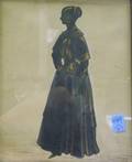 Framed 19th Century Gouache Silhouette