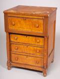 Childs Classical Pine and Tiger Maple Veneer FourDrawer Bureau