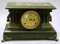 E N Welch Black Mantel Clock