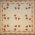 Pieced tulip pattern quilt late 19th c