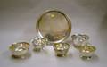 Five Small Reverestyle Sterling Silver Bowls and a Kirk  Son Sterling Silver Serving Tray