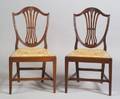 Two George III Shieldback Mahogany Side Chairs