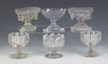 Six AngloIrish colorless glass salts ca1830