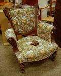 Renaissance Revival Upholstered Carved Walnut Parlor Armchair